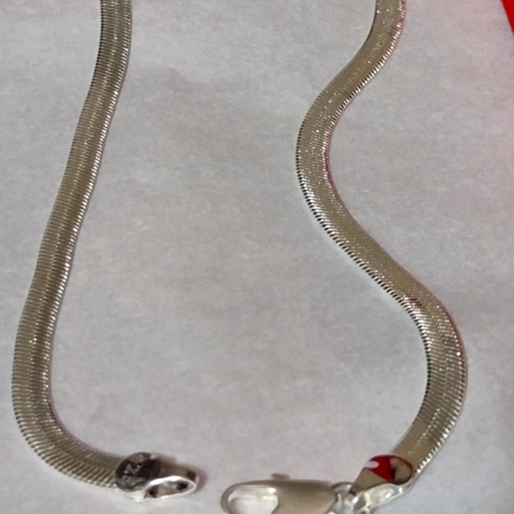 .925 Flat Sterling Silver Chain 20" - Picture 5 of 14